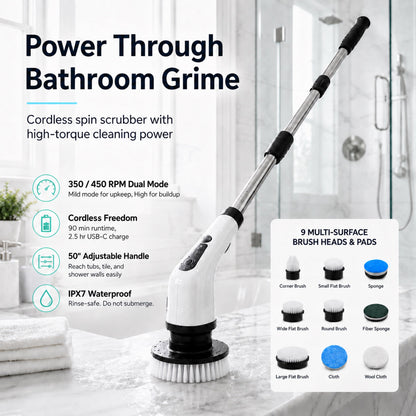 Cordless Electric Spin Scrubber